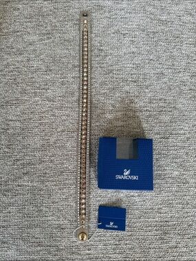 Swarovski Clear Crystal Tennis Bracelet with Blue Box